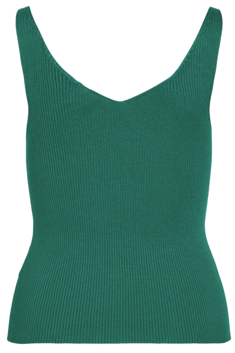 Vila viwennie v-neck rib knit s/l top -